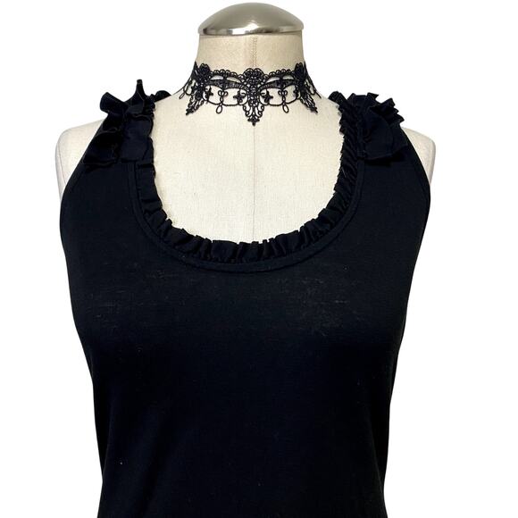 Vtg Y2k Self Esteem Ruffle Bow Gothic Emo Grunge Tank Top - Picture 5 of 12
